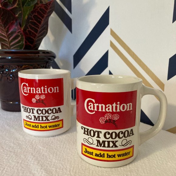 Vintage - Set of 2 – Carnation Hot Cocoa Mix - Mugs - Picture 1 of 8